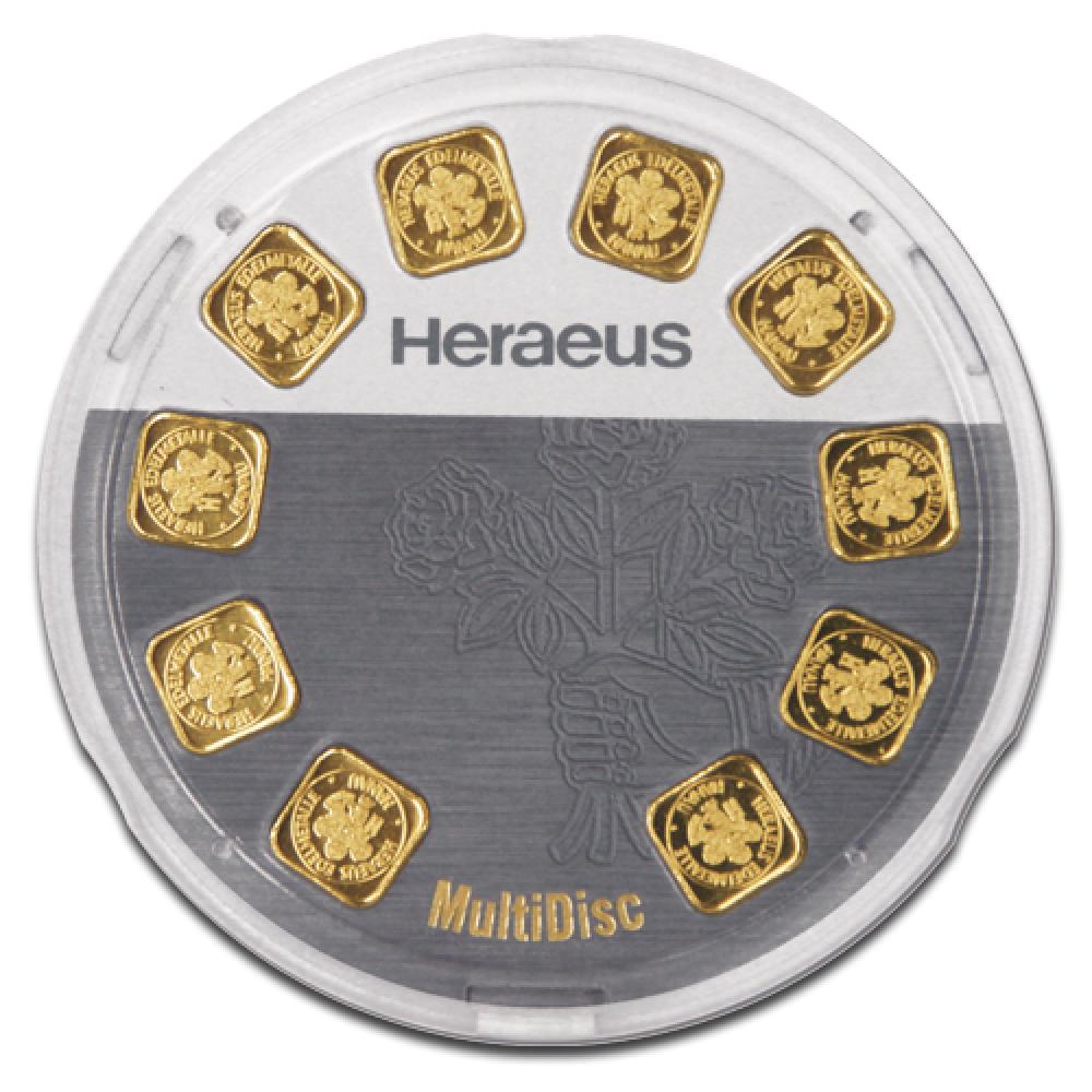 10 X 1 G MultiDisc Gold Heraeus 